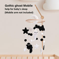Sweety Baby Ghost Mobile moon emblem invites focused gazing during quiet time.
