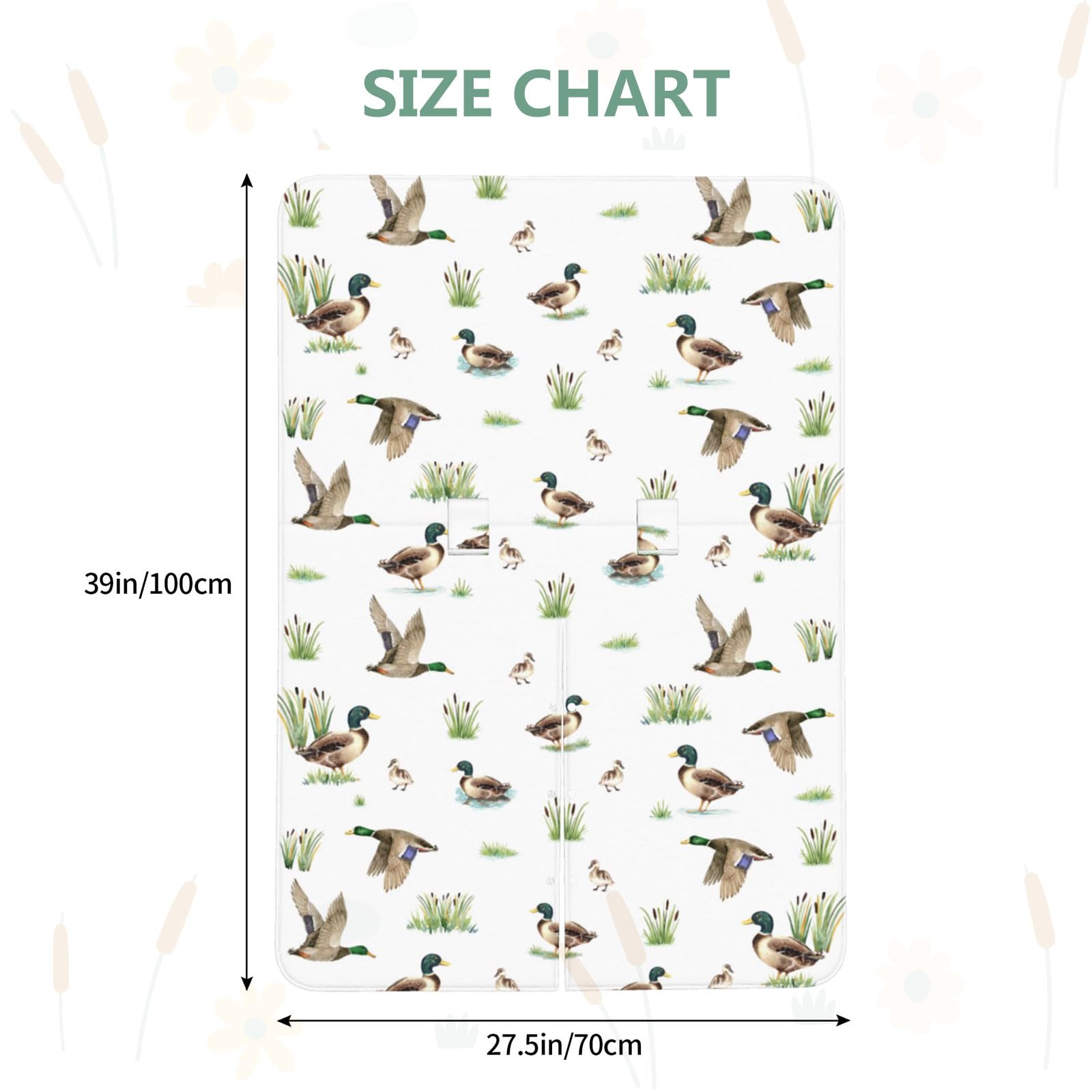 Sweety Baby Mallard Duck car seat cover peekaboo opening for easy checks.