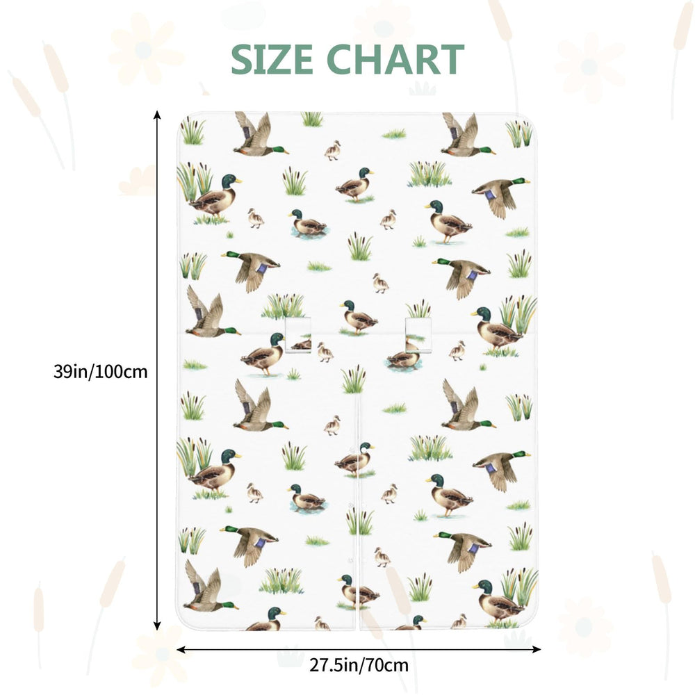 Sweety Baby Mallard Duck car seat cover peekaboo opening for easy checks.