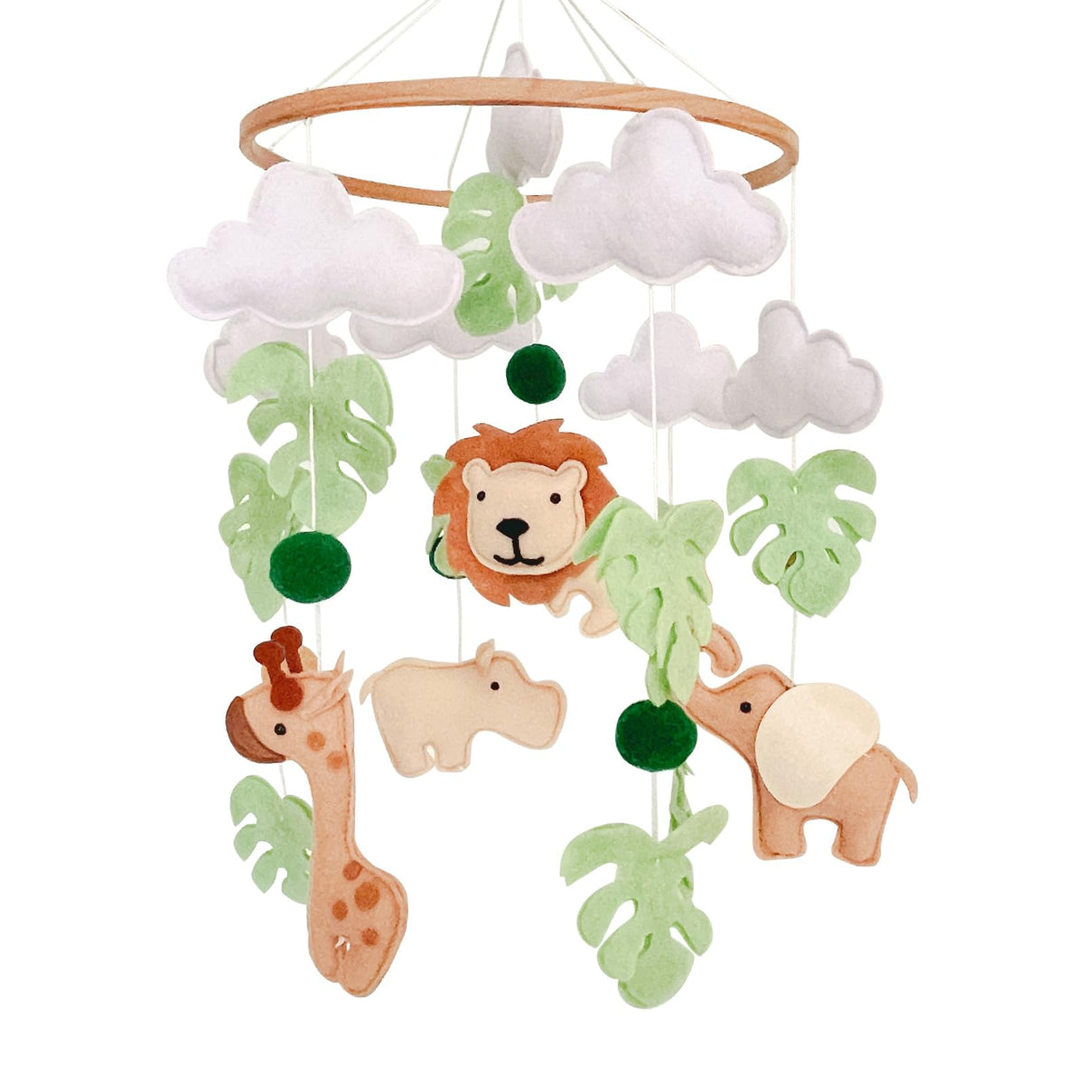 Sweety Baby Safari Mobile lion close-up for visual tracking and soothing bedtime ambiance