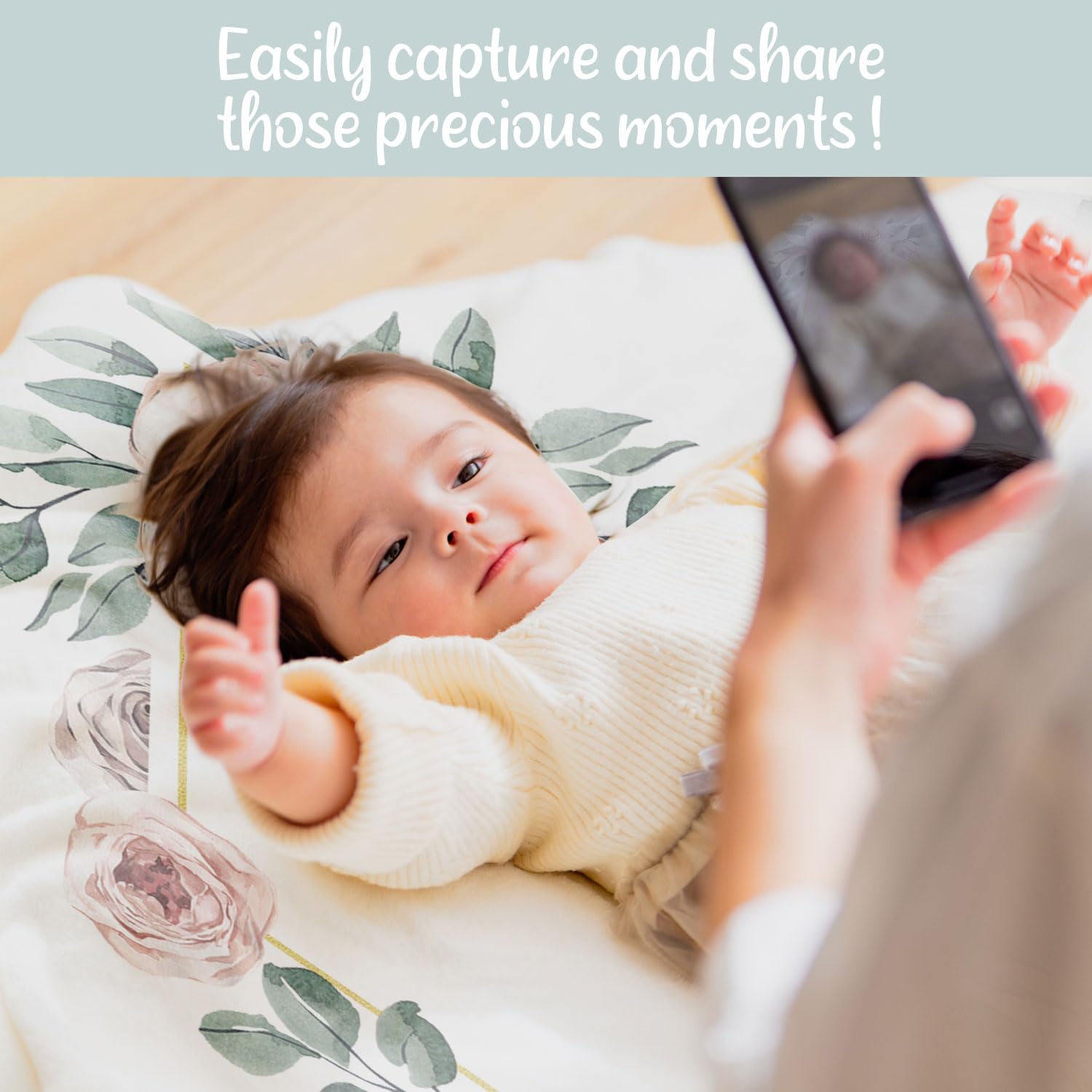 Sweety Baby twin photo backdrop blanket offers a generous 40x50 inches for twin shots.