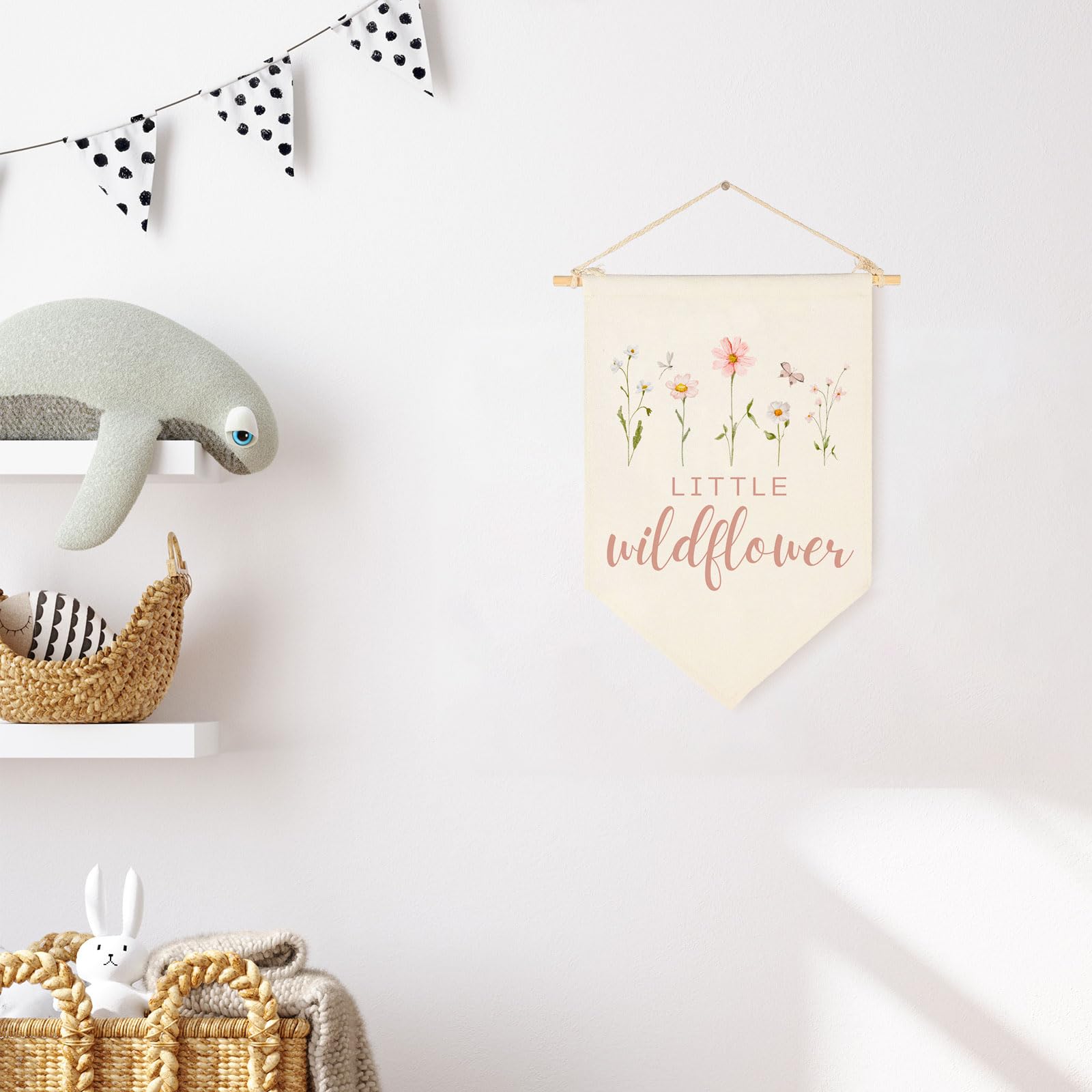 Sweety Baby wildflower banner ideal for baby shower decorations.