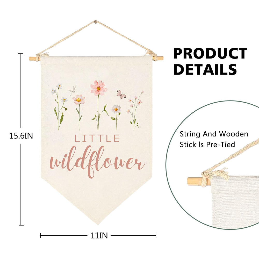 Sweety Baby wildflower gift banner for boho gifting in nurseries.