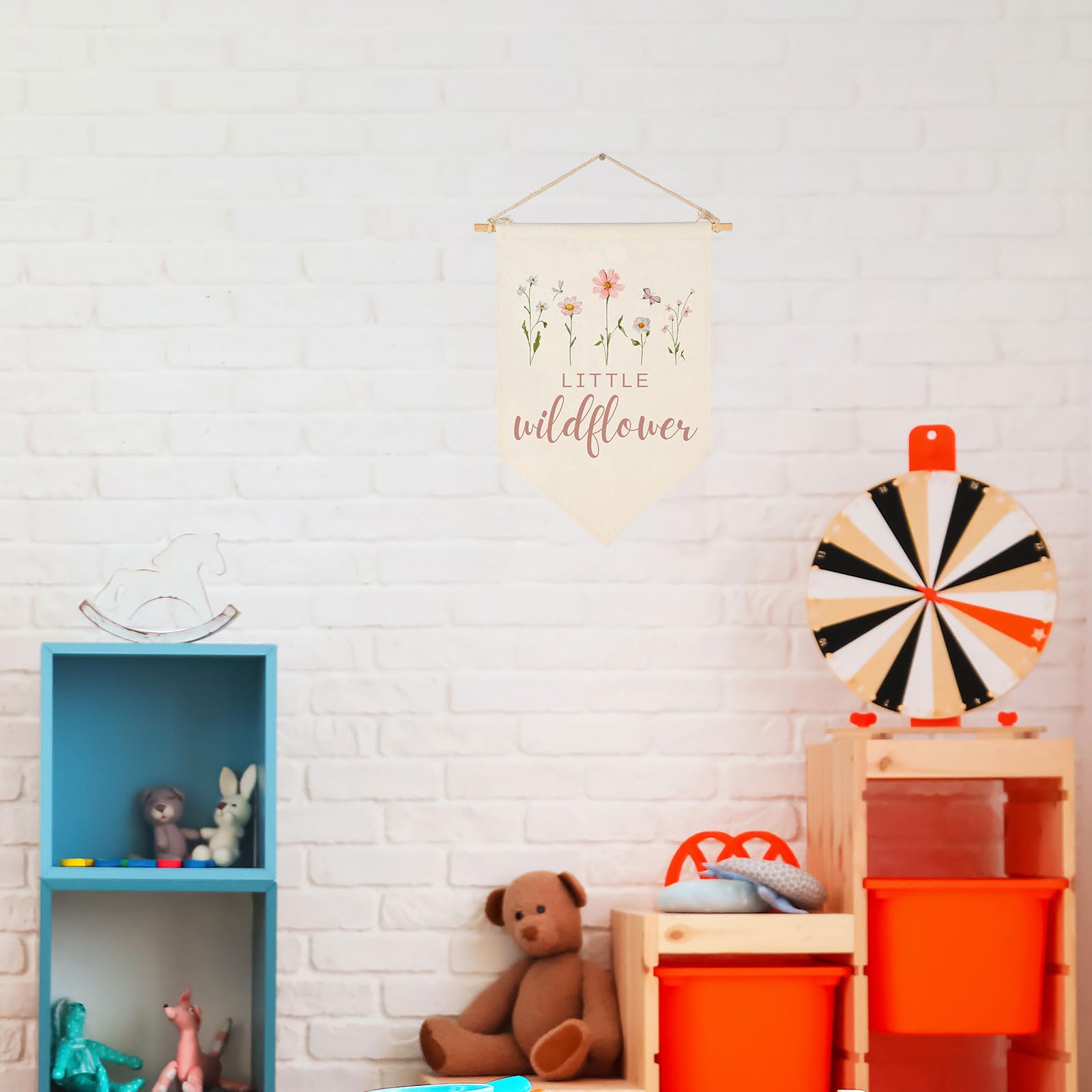 Sweety Baby wildflower sign wall decor adds charm to small spaces.