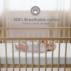 Sweety Fox crib sheets close-up shows jersey knit texture for gentle baby skin
