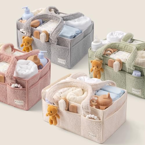 Sweety Fox diaper caddy in use in nursery and easy to access