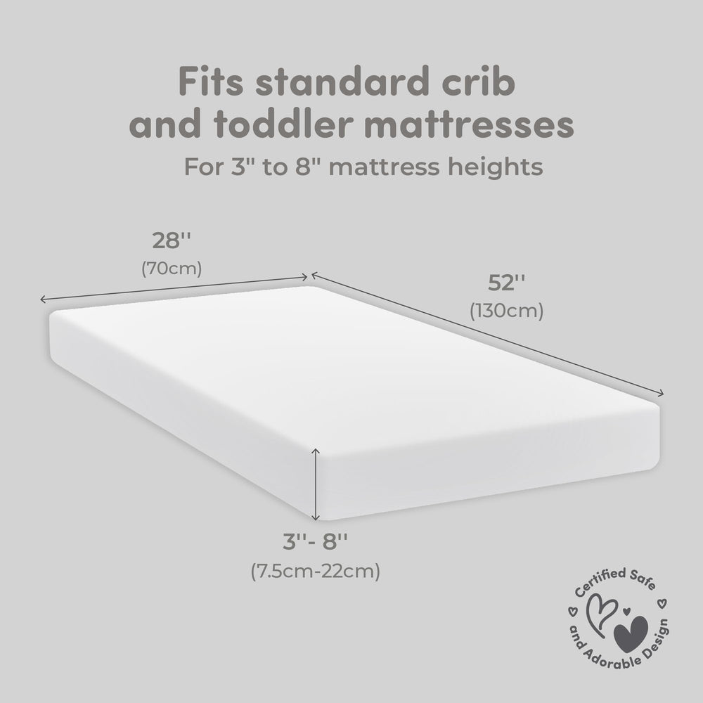 Sweety Fox fitted crib sheets secure elastic edge for a snug mattress fit