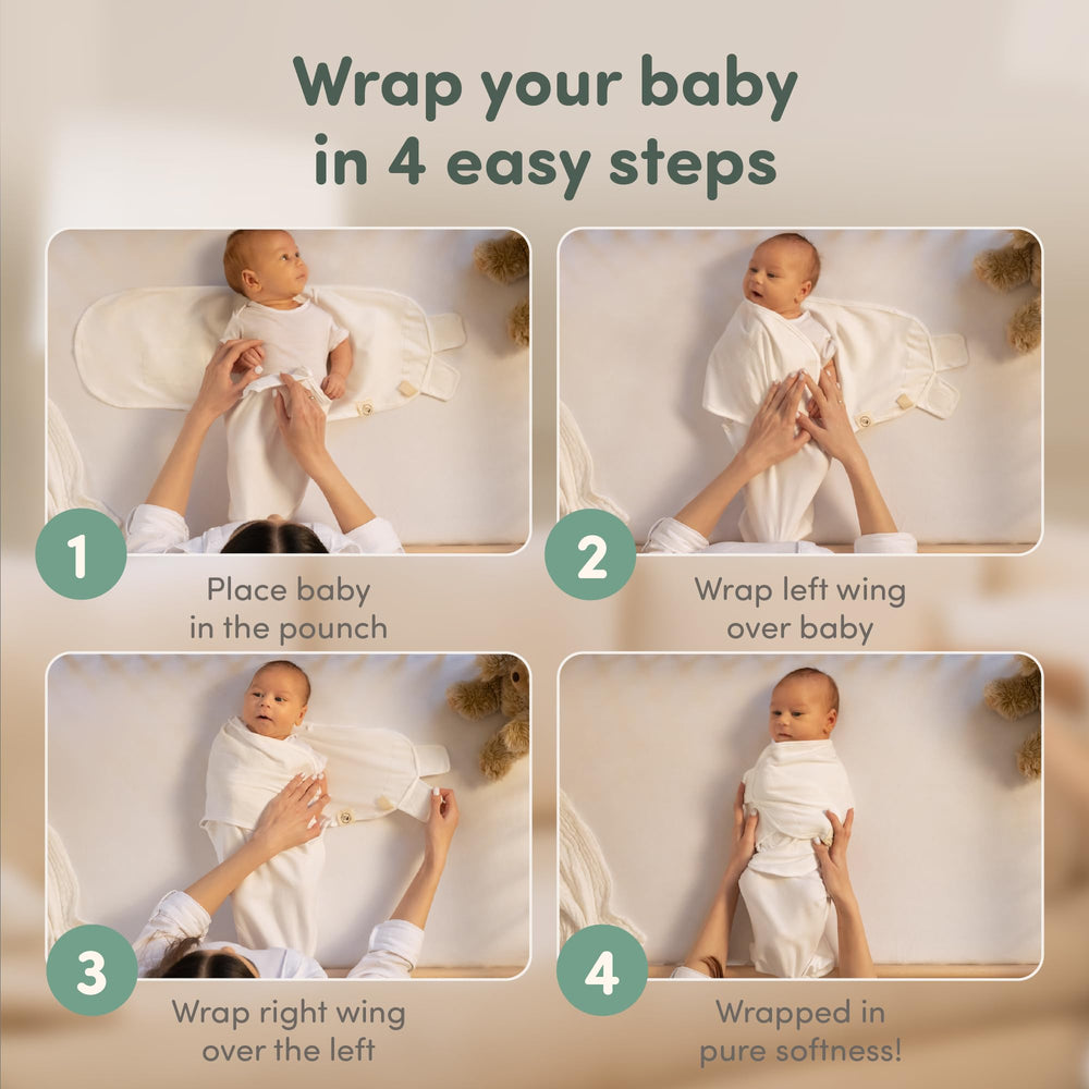 Sweety Fox forest swaddle open hip-pocket design for safe movement.