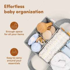 Sweety Fox sherpa diaper caddy closeup shows luxurious soft material for baby-care moments.