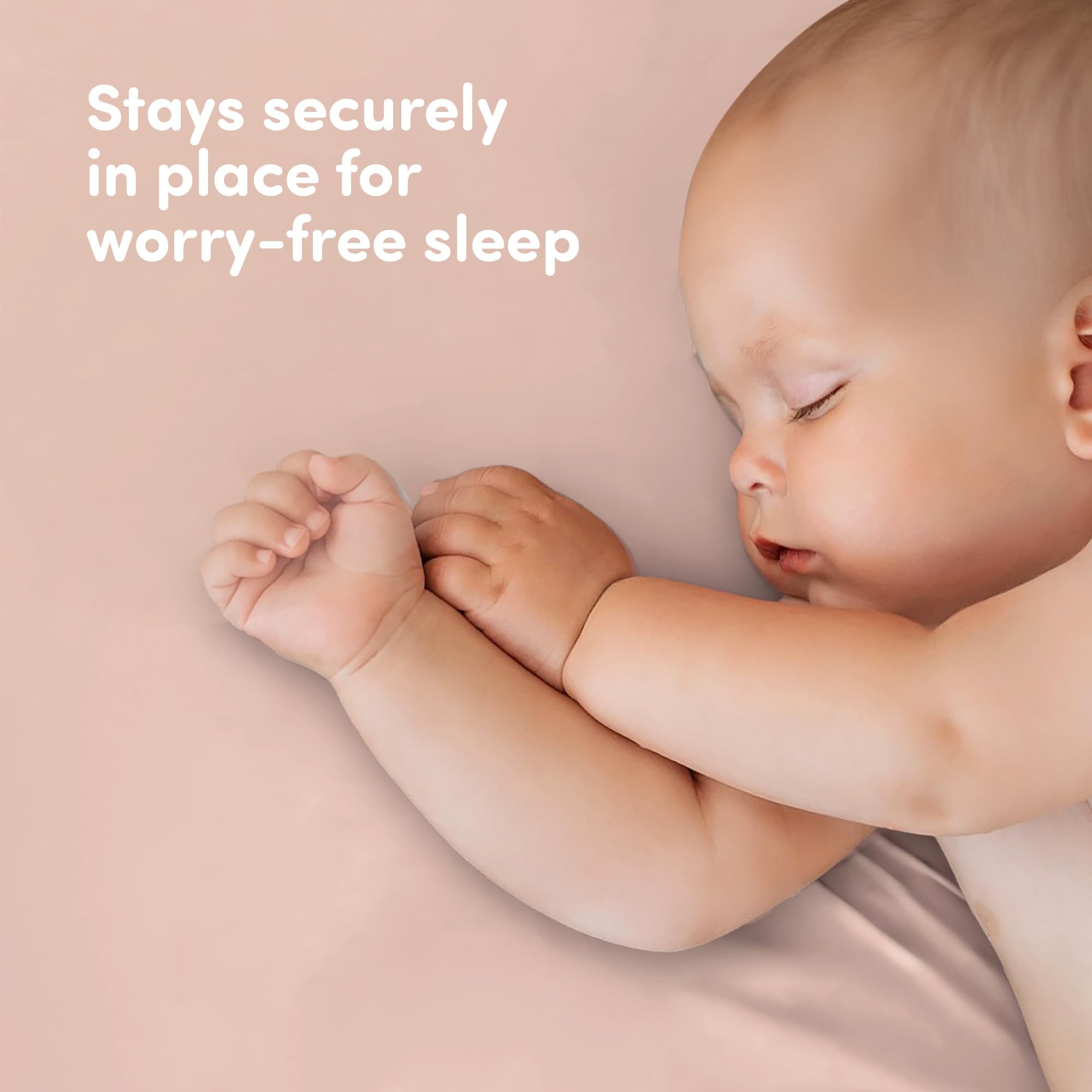 Sweety Fox crib sheet with elastic edge demonstrates secure-fit design on mattress.