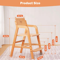 Swegrow high chair backrest adjustable, customizing comfort as child grows.