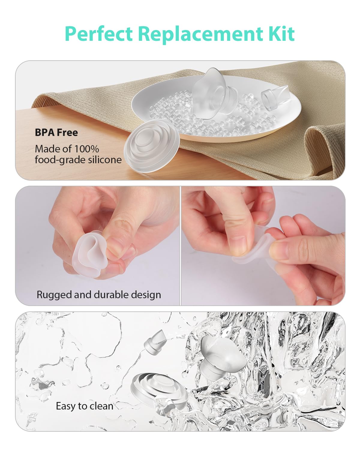 Sweleke easy-clean guidance shows how to sanitize with soap and water
