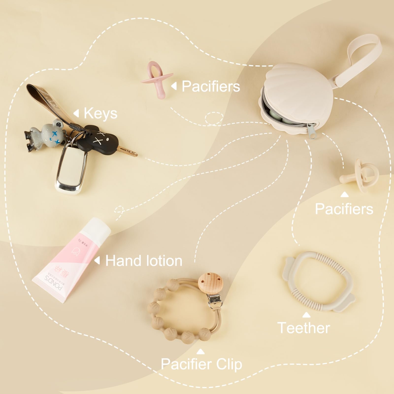 Swelive pacifier case sealed design blocks dust and moisture during outings