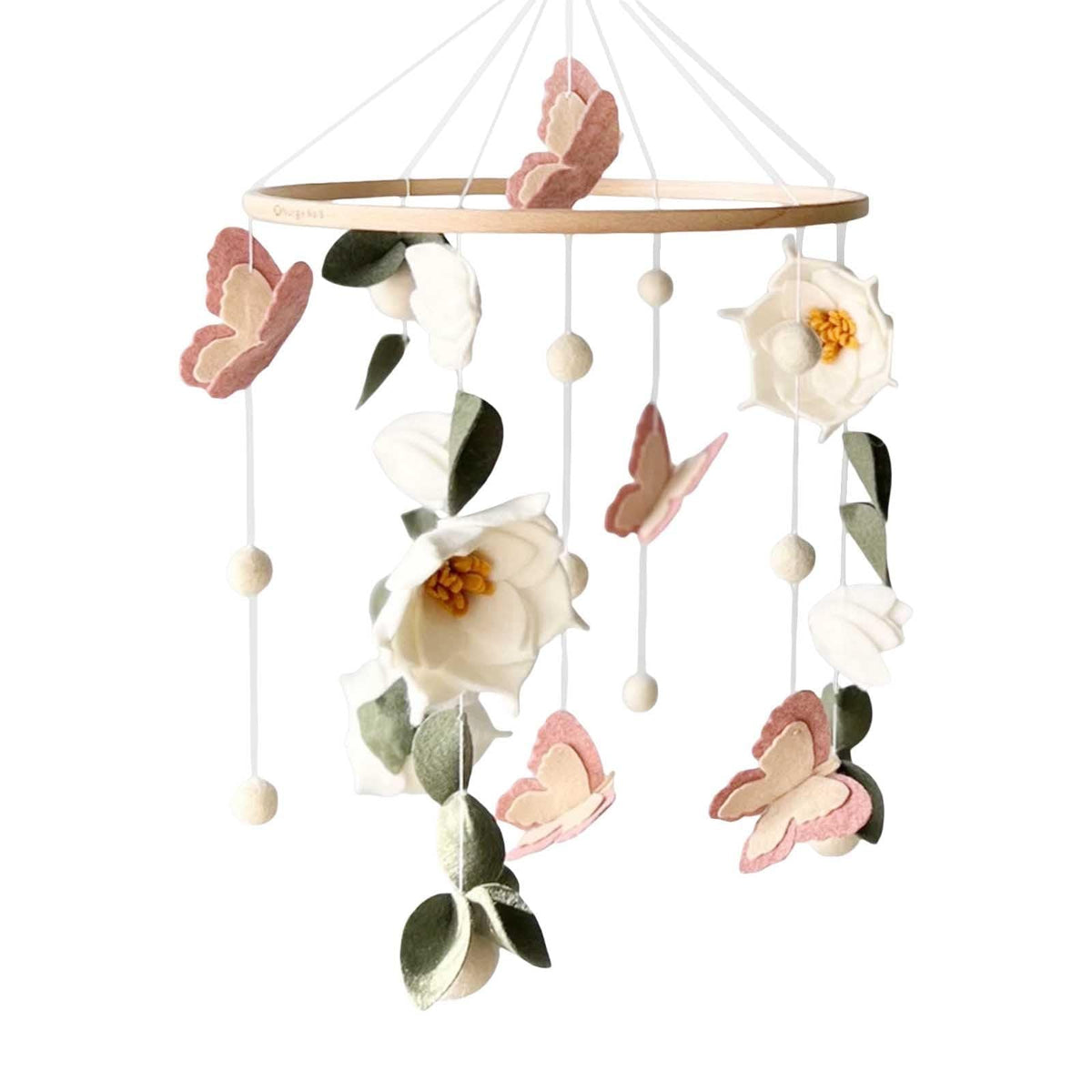 SWECOMZE floral baby mobile flowers—calming nursery decor with gentle movement for visual tracking