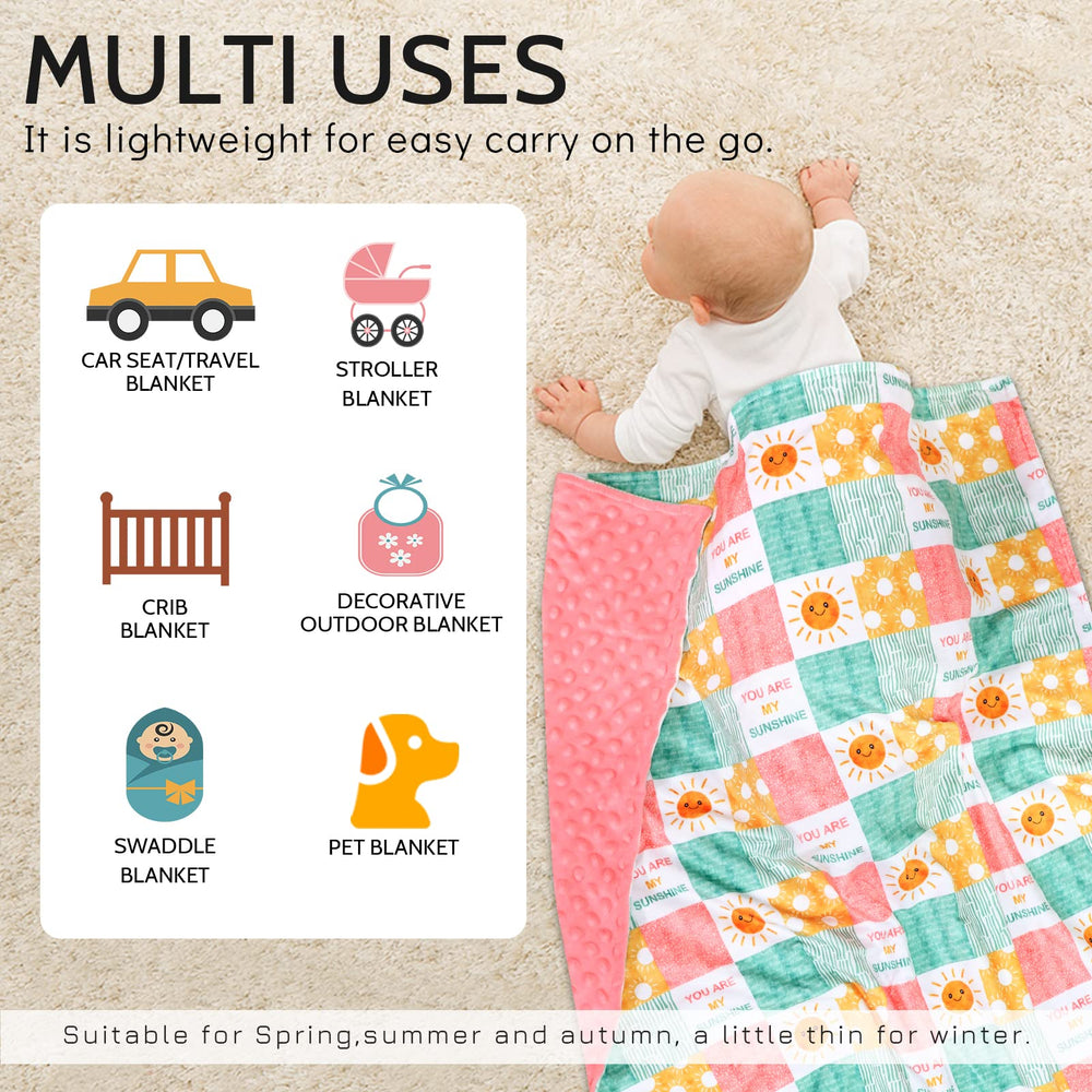 SWESEN 30x40 inch baby blanket shown folded for stroller-ready travel.