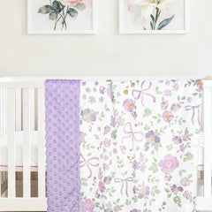 SWESEN baby blanket dotted backing offers cozy texture for snuggles.