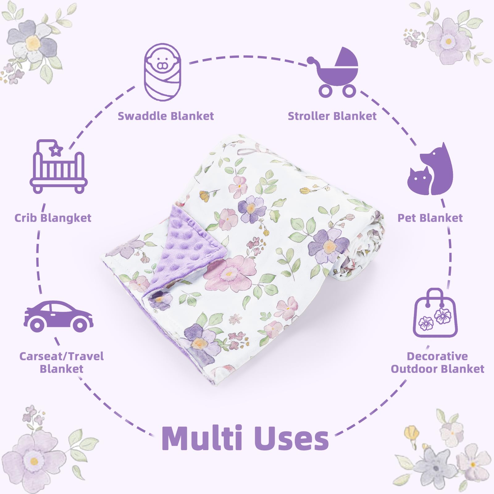 SWESEN baby blanket machine washable design keeps softness after washing.