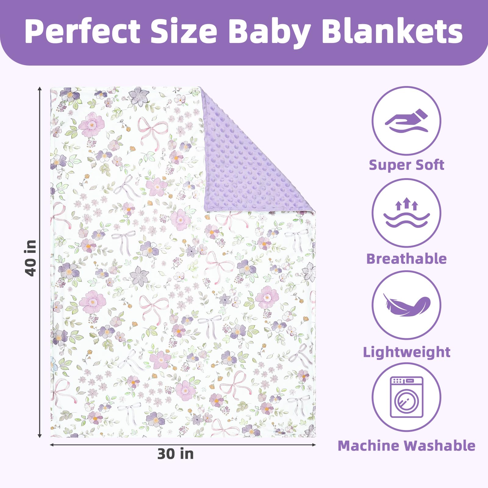 SWESEN baby blanket micro mink fabric feels ultra-soft against skin.