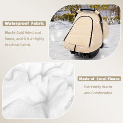 SWESEN beige winter cover rolled up for easy storage during travel.