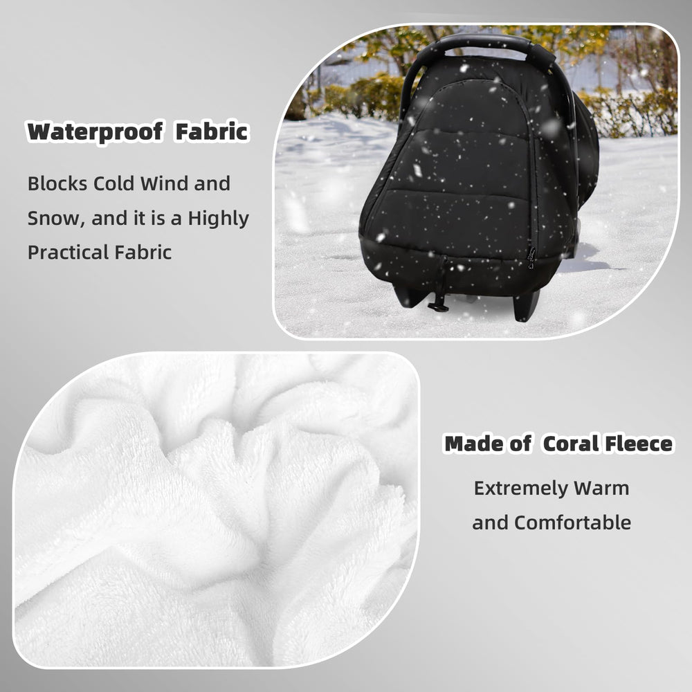 SWESEN car seat cover zipper design open flap for easy access.