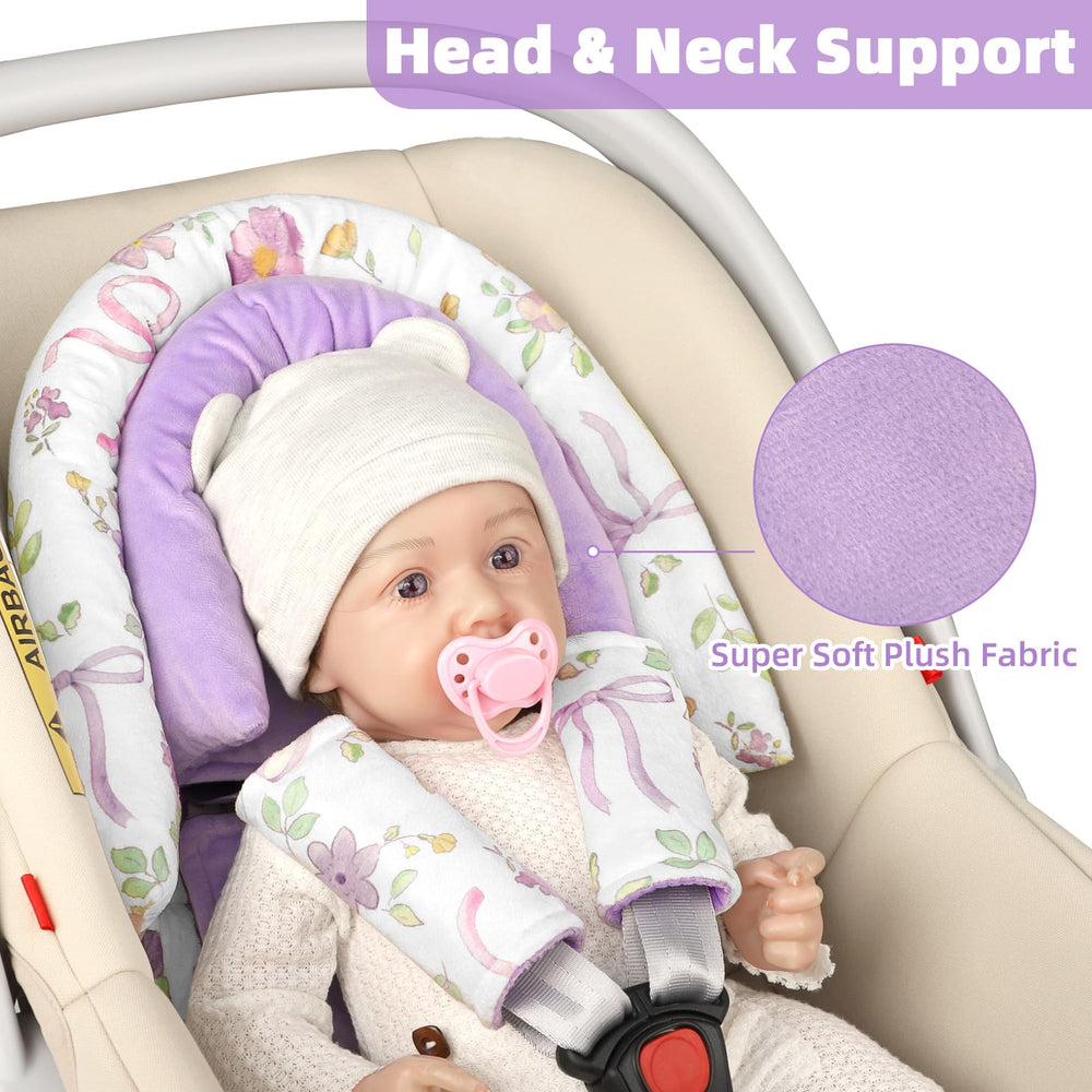 SWESEN car seat head support helps proper alignment as babies grow