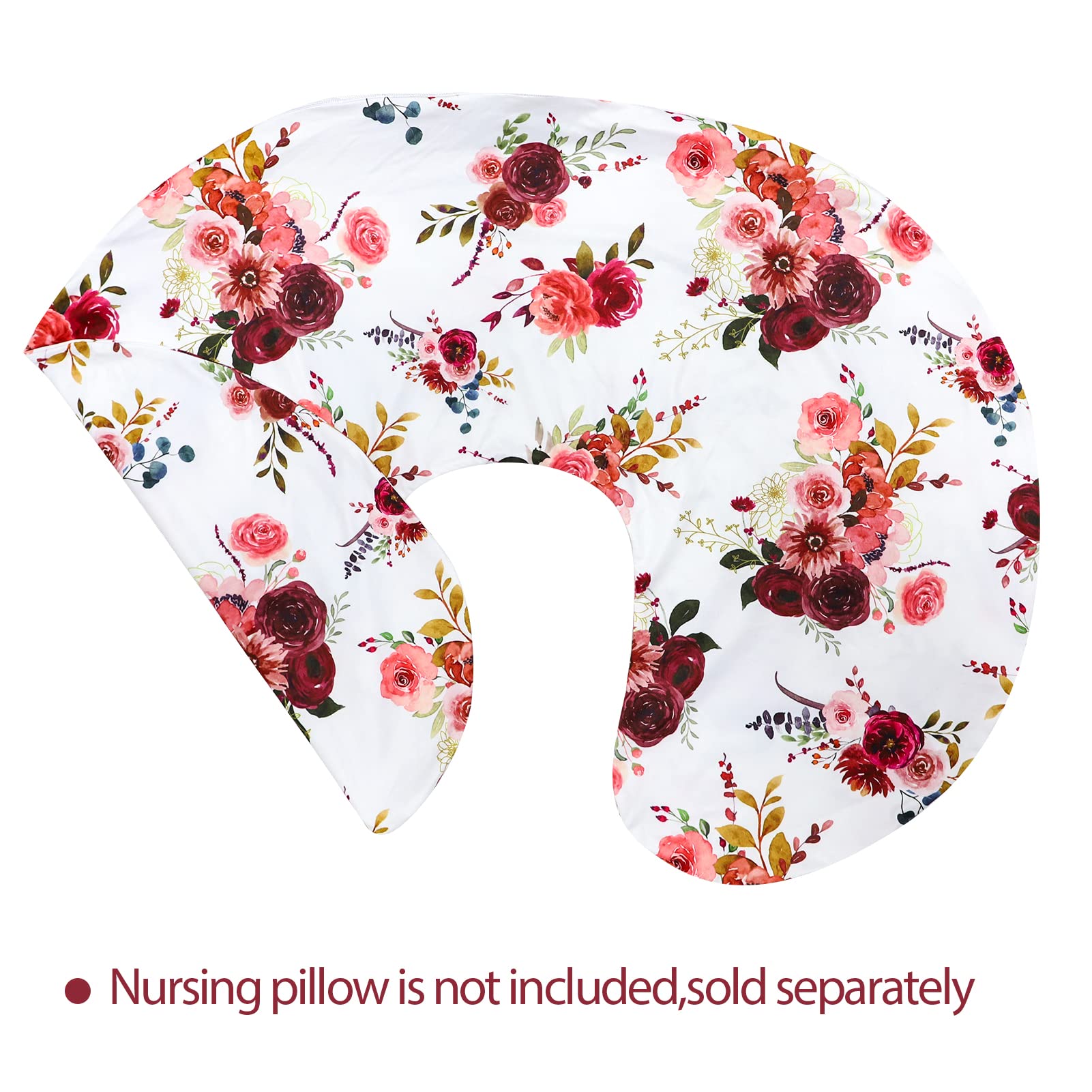 SWESEN floral nursing pillow cover machine washable—easy to clean between feeds.