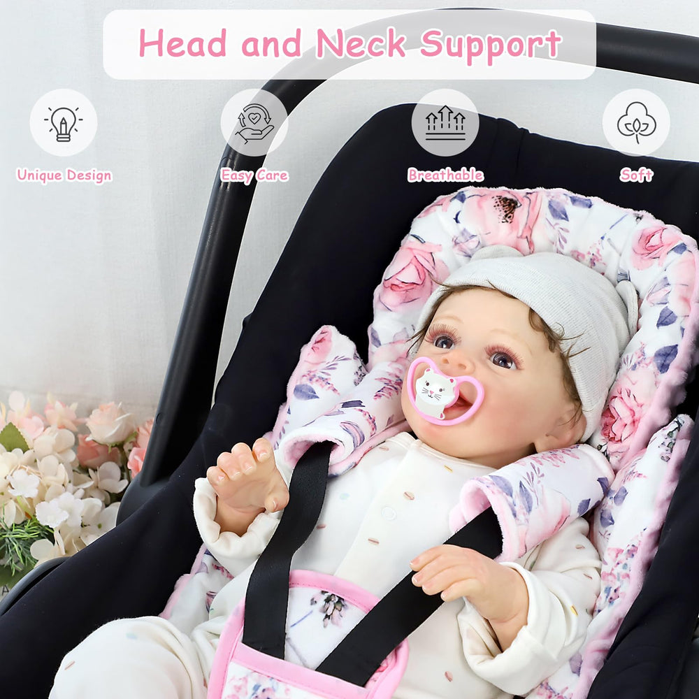 SWESEN infant car seat insert 3D bubble fabric offers breathable comfort on swings.
