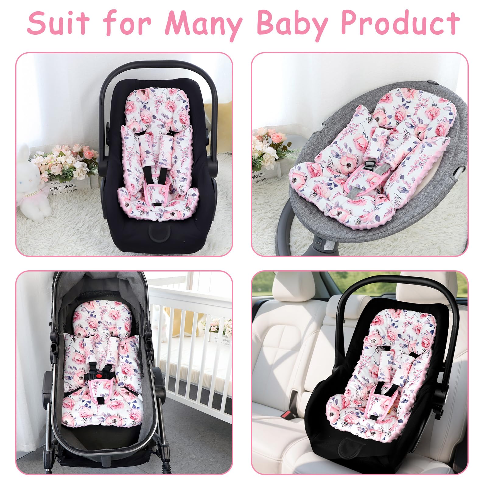 SWESEN infant car seat insert crotch pad improves fit and comfort for small travelers.