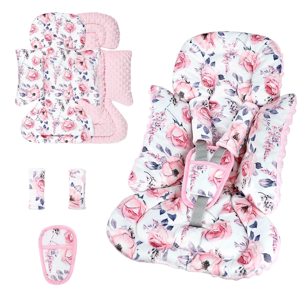 SWESEN infant car seat insert dual-side fabric enhances comfort for daily car rides.