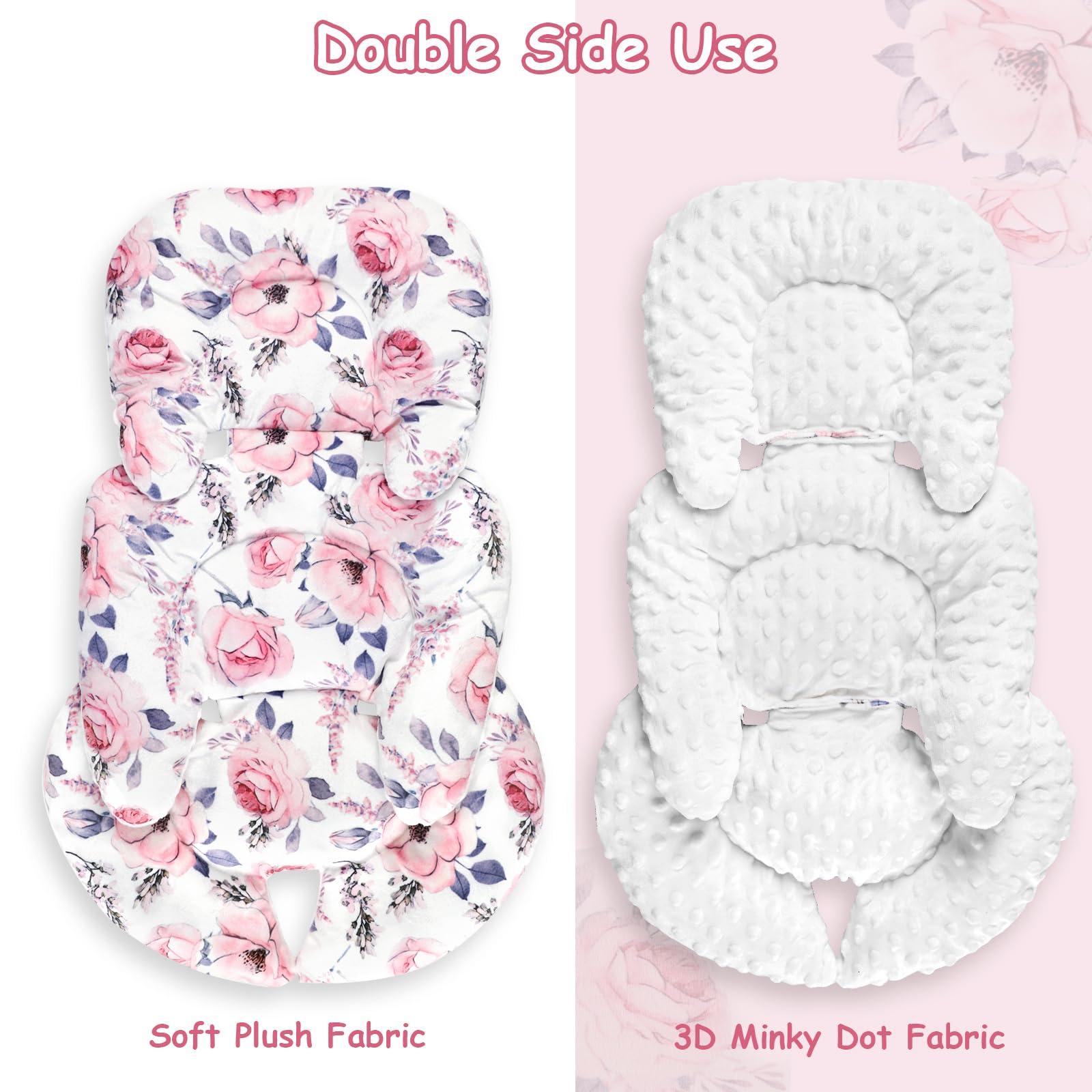 SWESEN infant car seat insert offers full body head neck and back support.