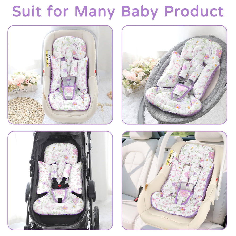 SWESEN gift packaging with purple floral insert creates thoughtful baby gift