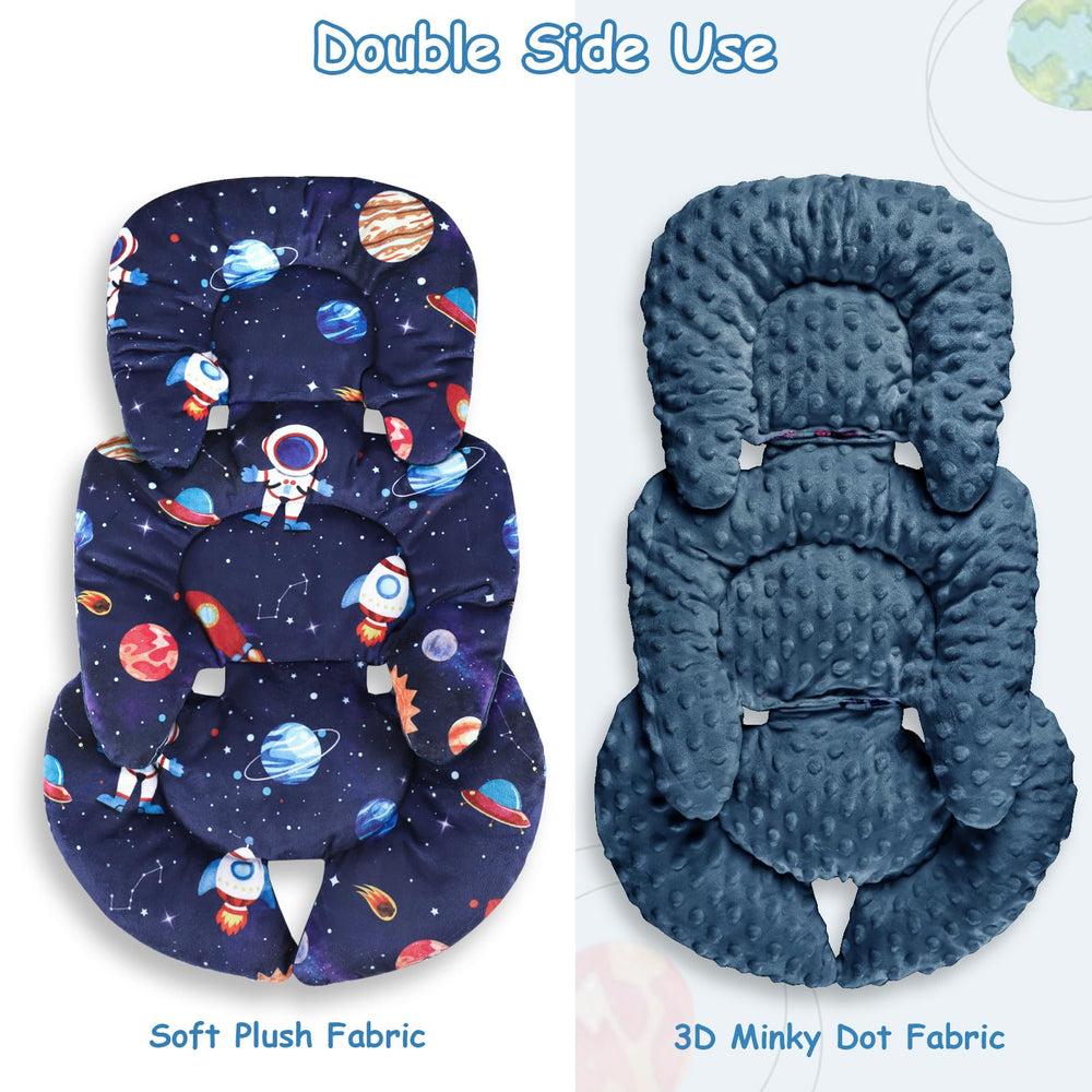 SWESEN infant car seat insert compatible with 3 and 5-point harness systems.