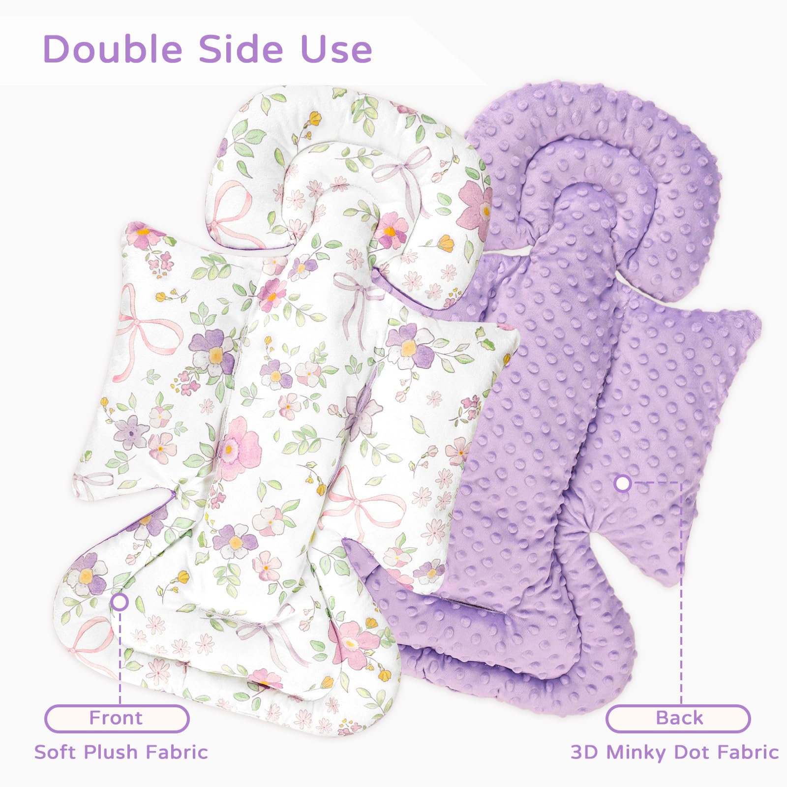 SWESEN head support demonstration with plush side provides gentle head support