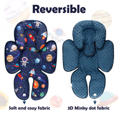 SWESEN infant car seat insert mink-dot backing adds plush comfort for sensitive skin.