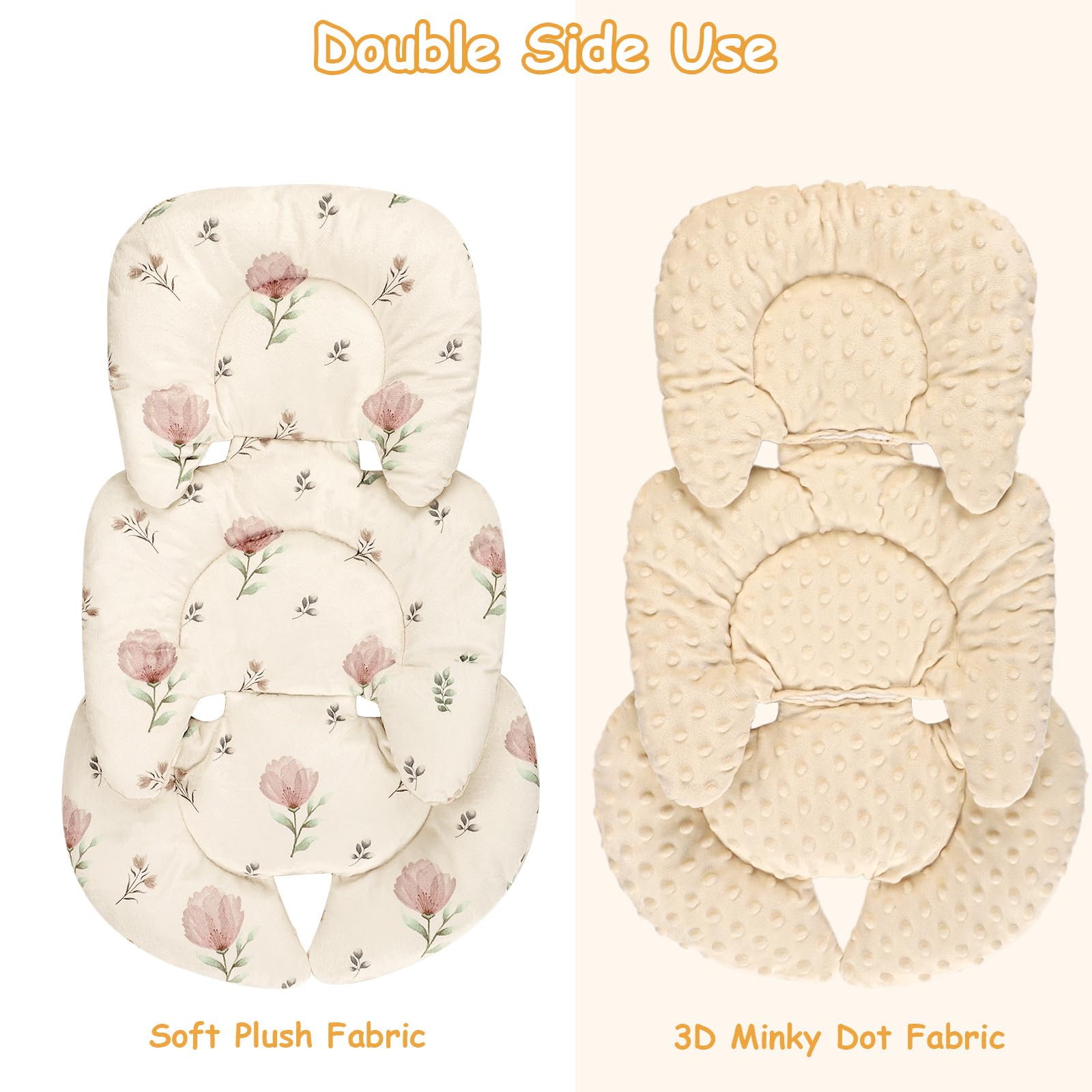 SWESEN infant car seat insert shoulder covers protect baby's face and neck.