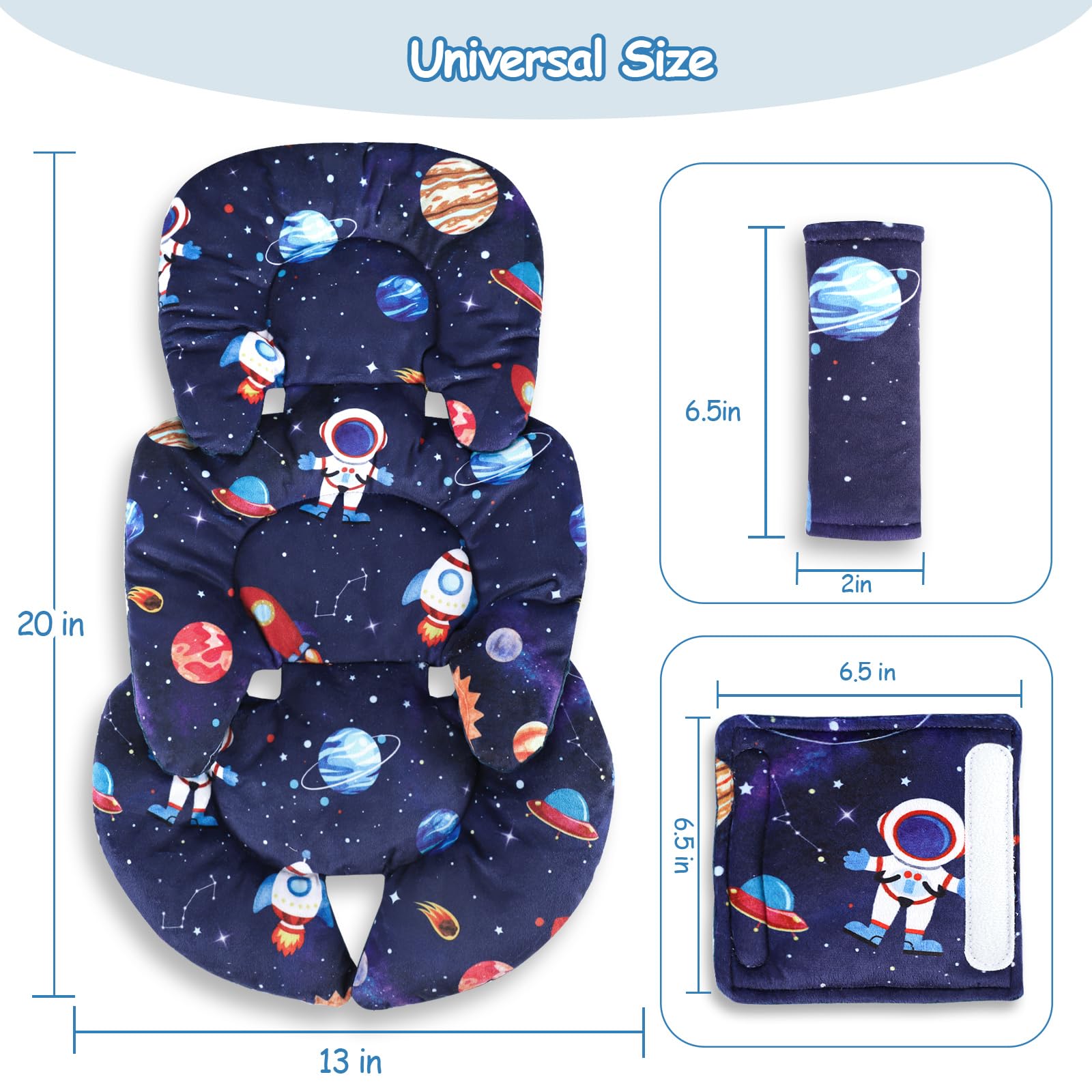 SWESEN infant car seat insert shoulder strap covers protect face and neck.