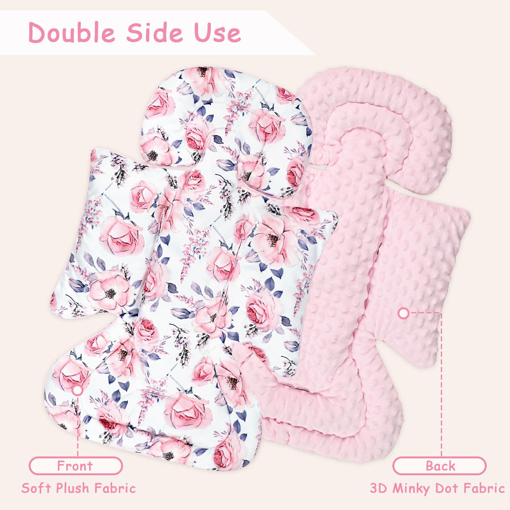 SWESEN infant car seat insert shoulder strap covers reduce belt friction during rides.