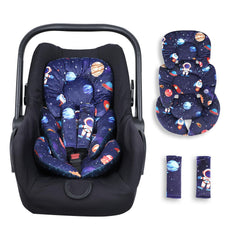 SWESEN infant car seat insert soft plush face area for gentle head support during travel.