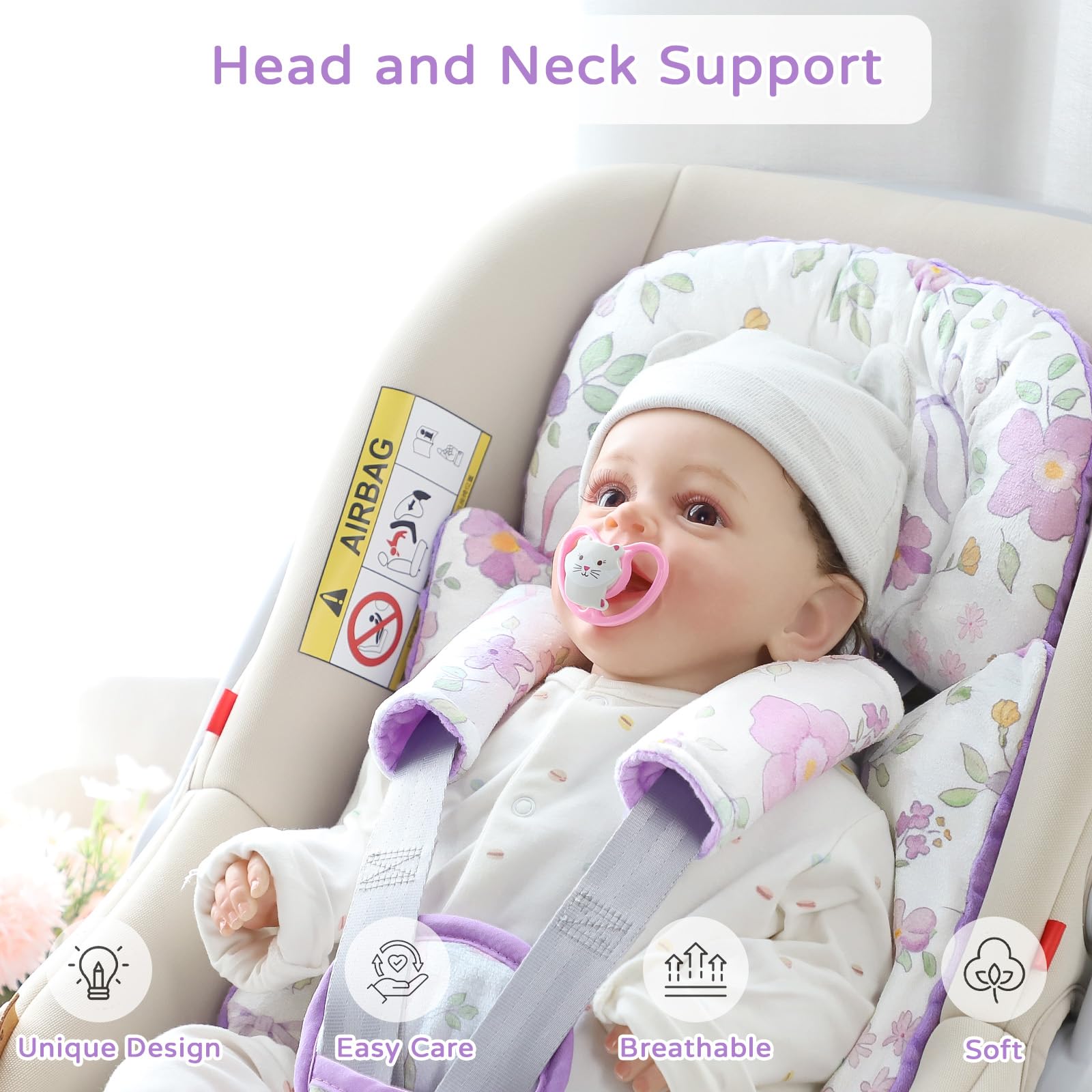 SWESEN stroller-use image shows versatile car seat insert on-the-go comfort