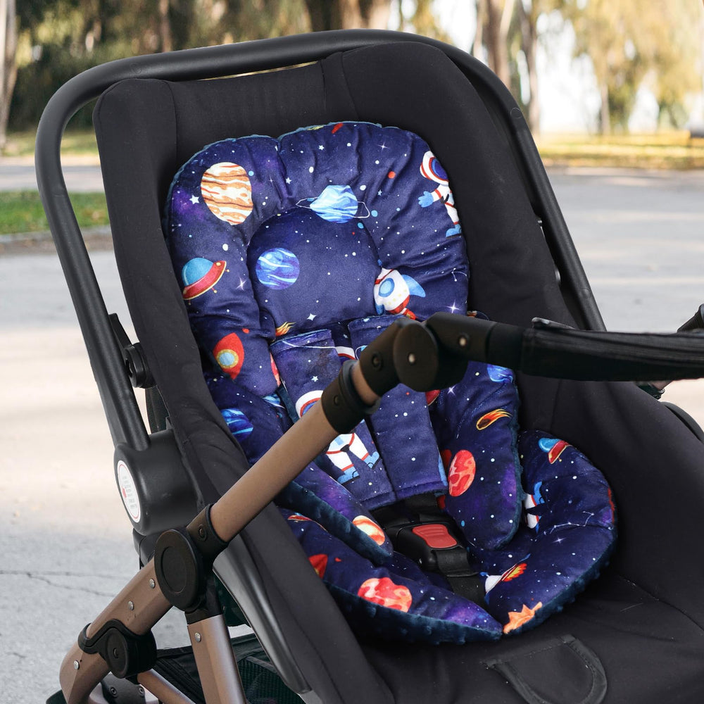 SWESEN infant car seat insert keeps baby cozy and supported on car rides.