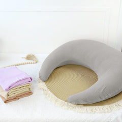 SWESEN nursing pillow cover concealed-zipper protects baby's skin during use.