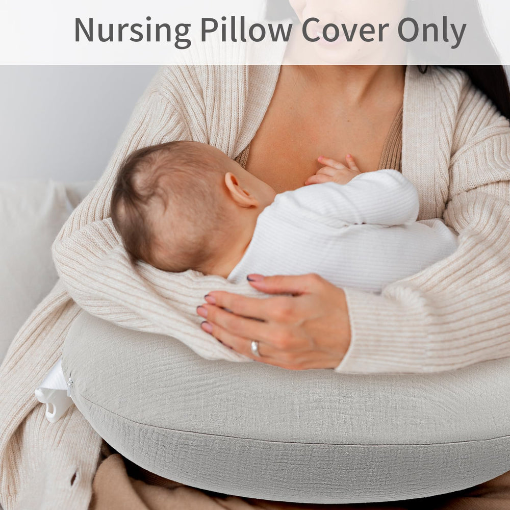 SWESEN nursing pillow cover cover-only design lets you reuse your existing pillow.