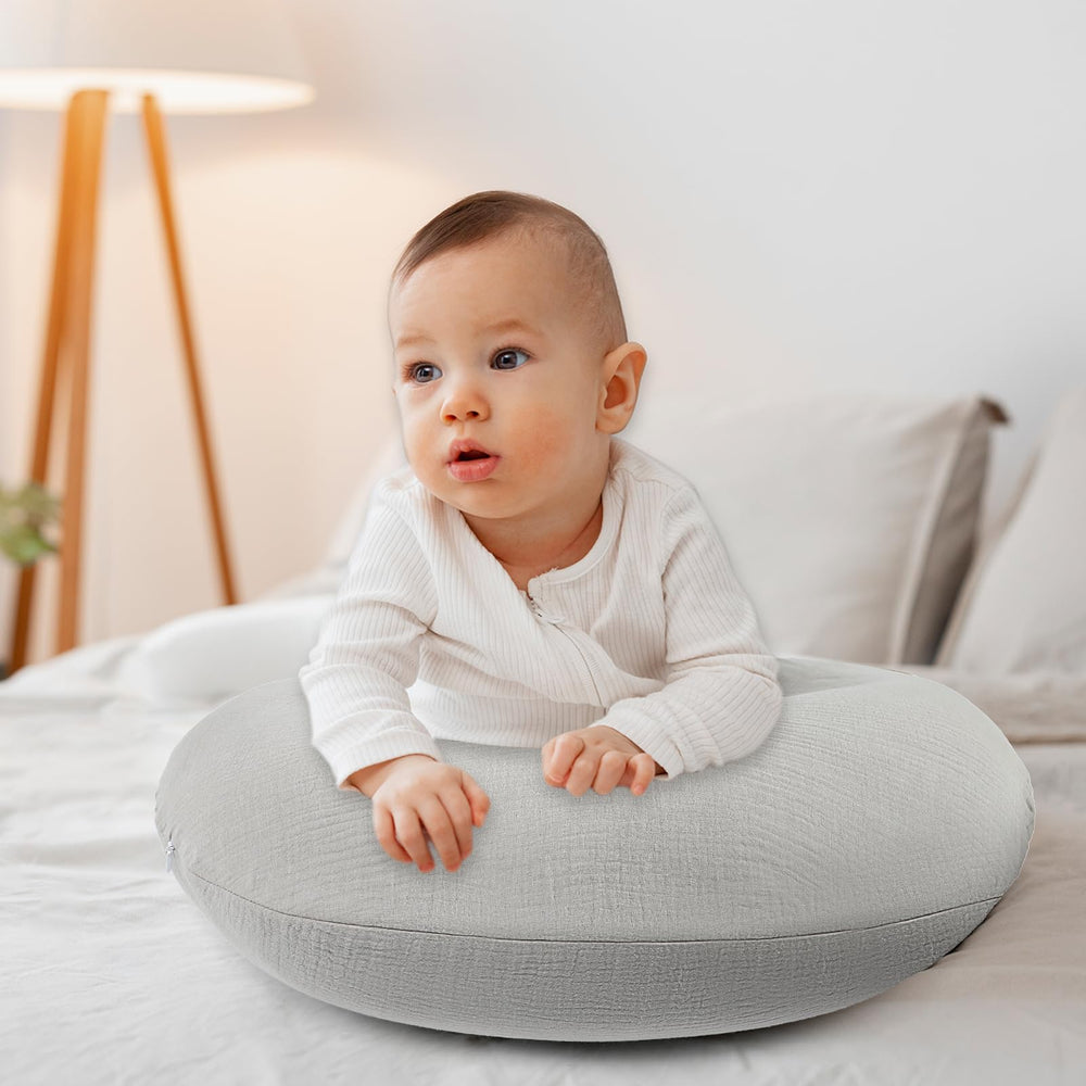 SWESEN nursing pillow cover smoky-gray tone enhances modern nursery decor.