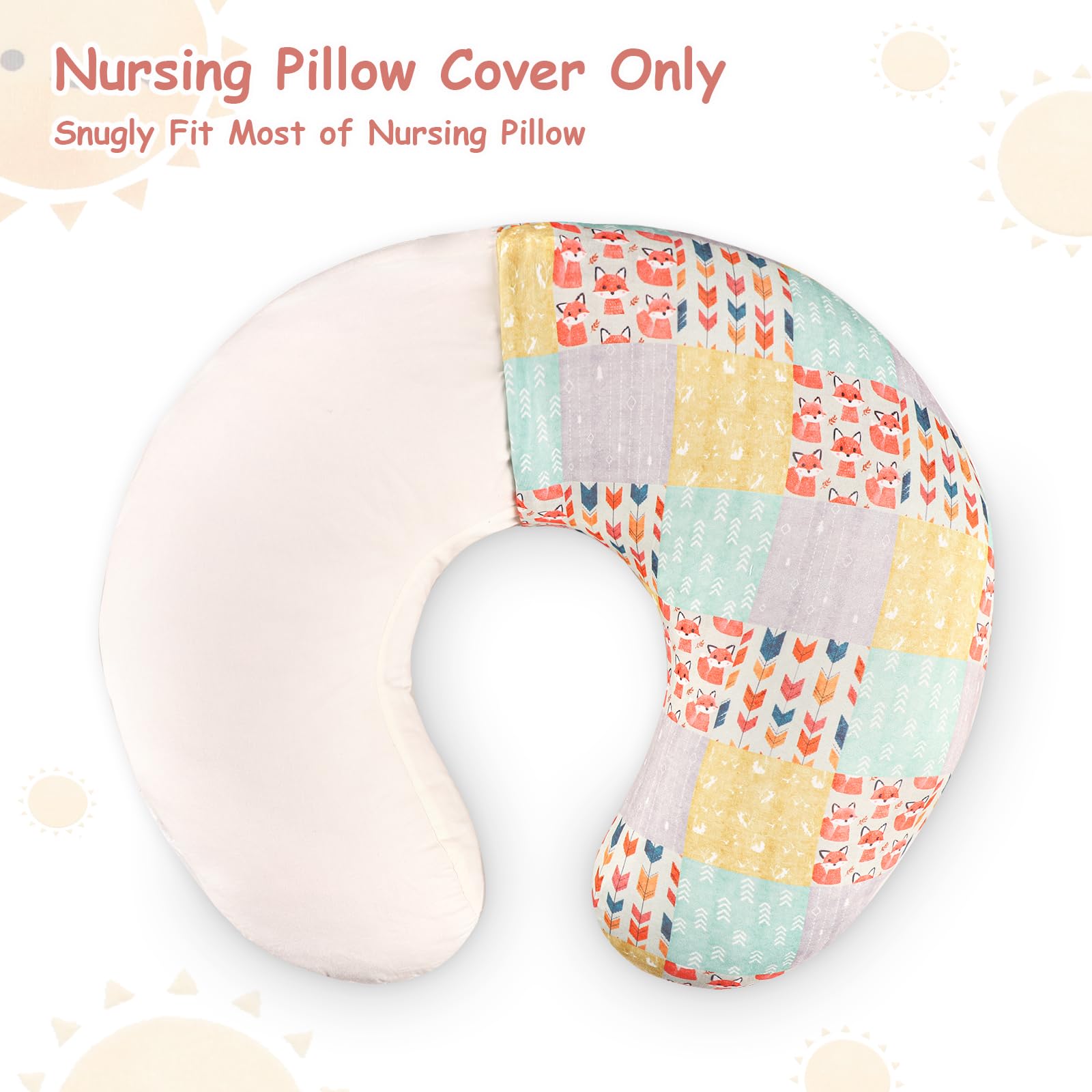 SWESEN nursing pillow cover two-pack helps keep pillow clean and ready.