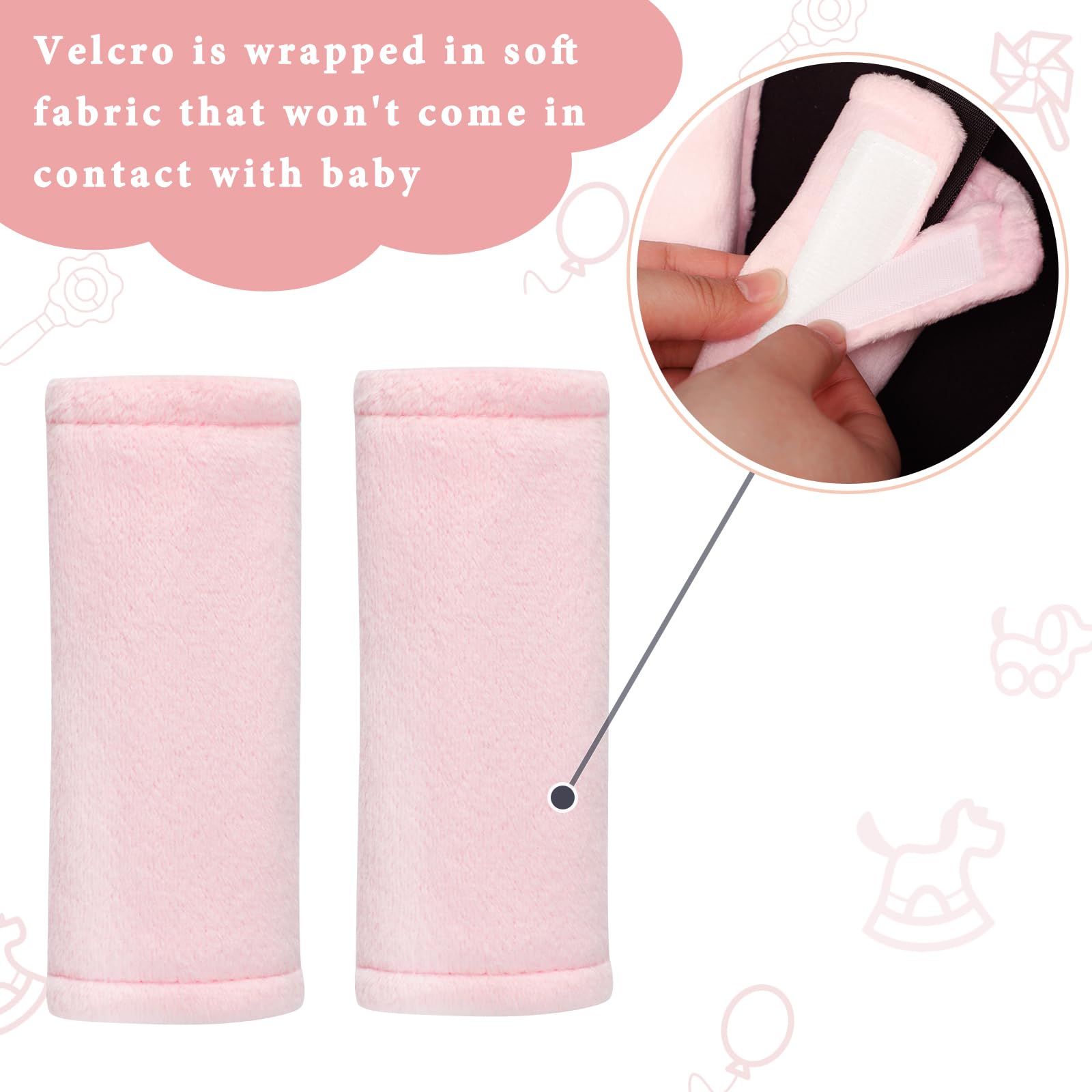 SWESEN reversible strap protector used with stroller and car seat for versatile protection