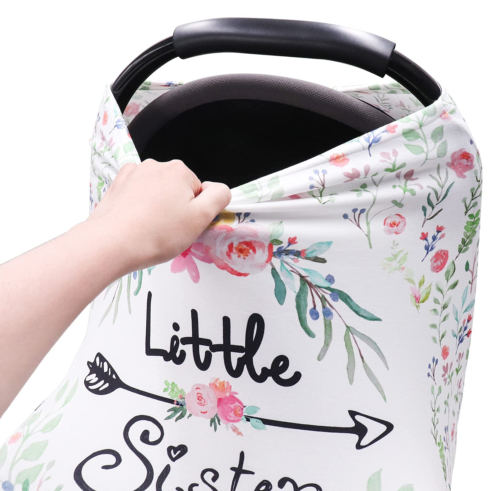 SWESEN sunshade baby cover blocks glare and wind during sunny outings.