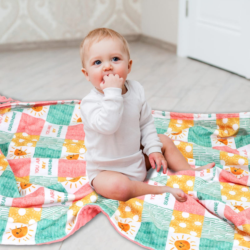 SWESEN You Are My Sunshine print on blanket enhances nursery decor.