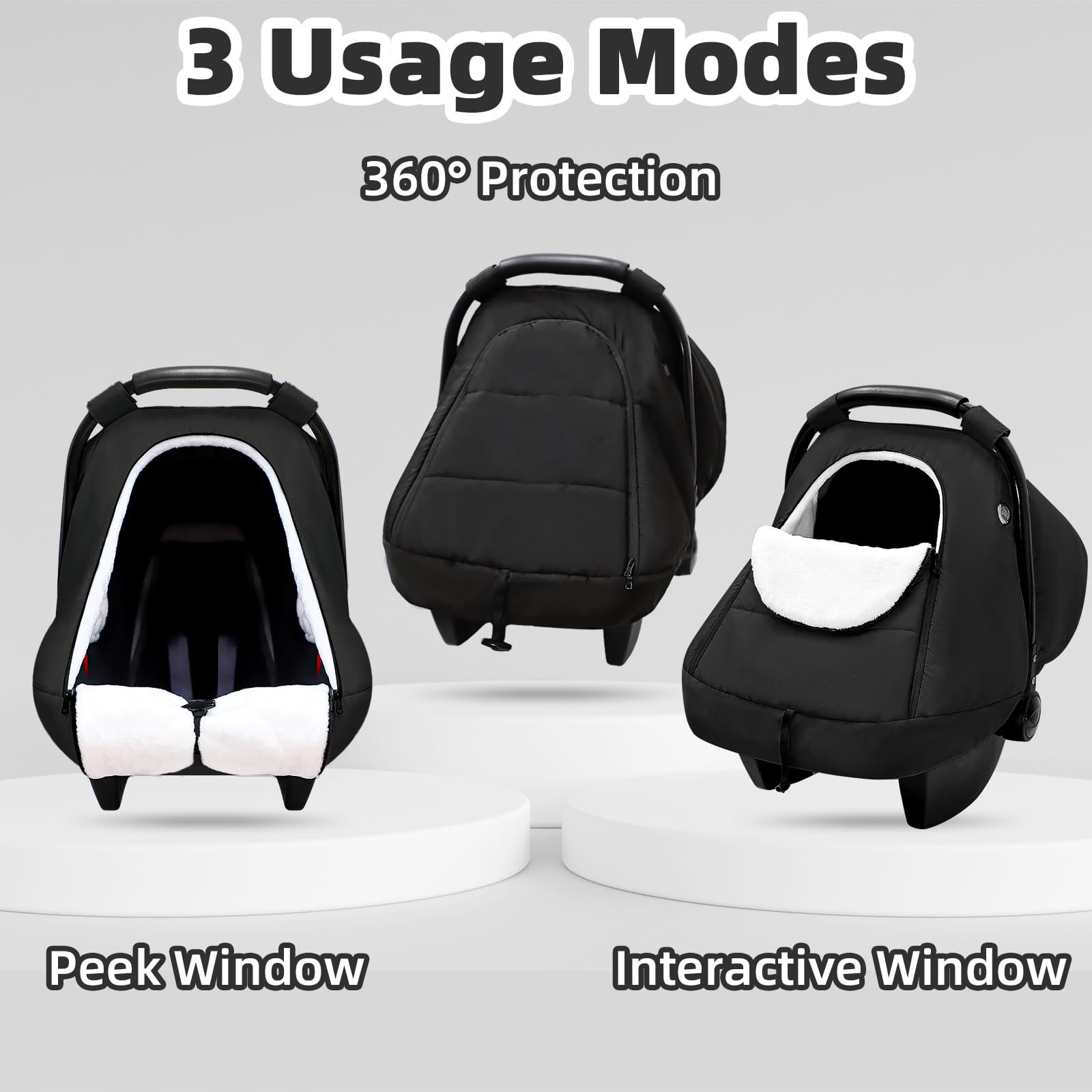 SWESEN universal fit car seat cover shows Velcro straps for secure attachment.