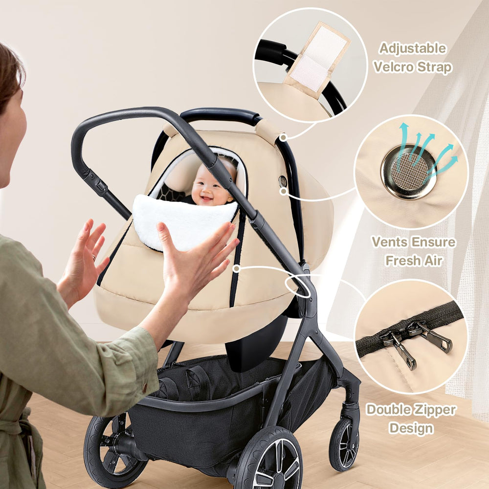 SWESEN cover with ventilation holes maintains airflow during naps.