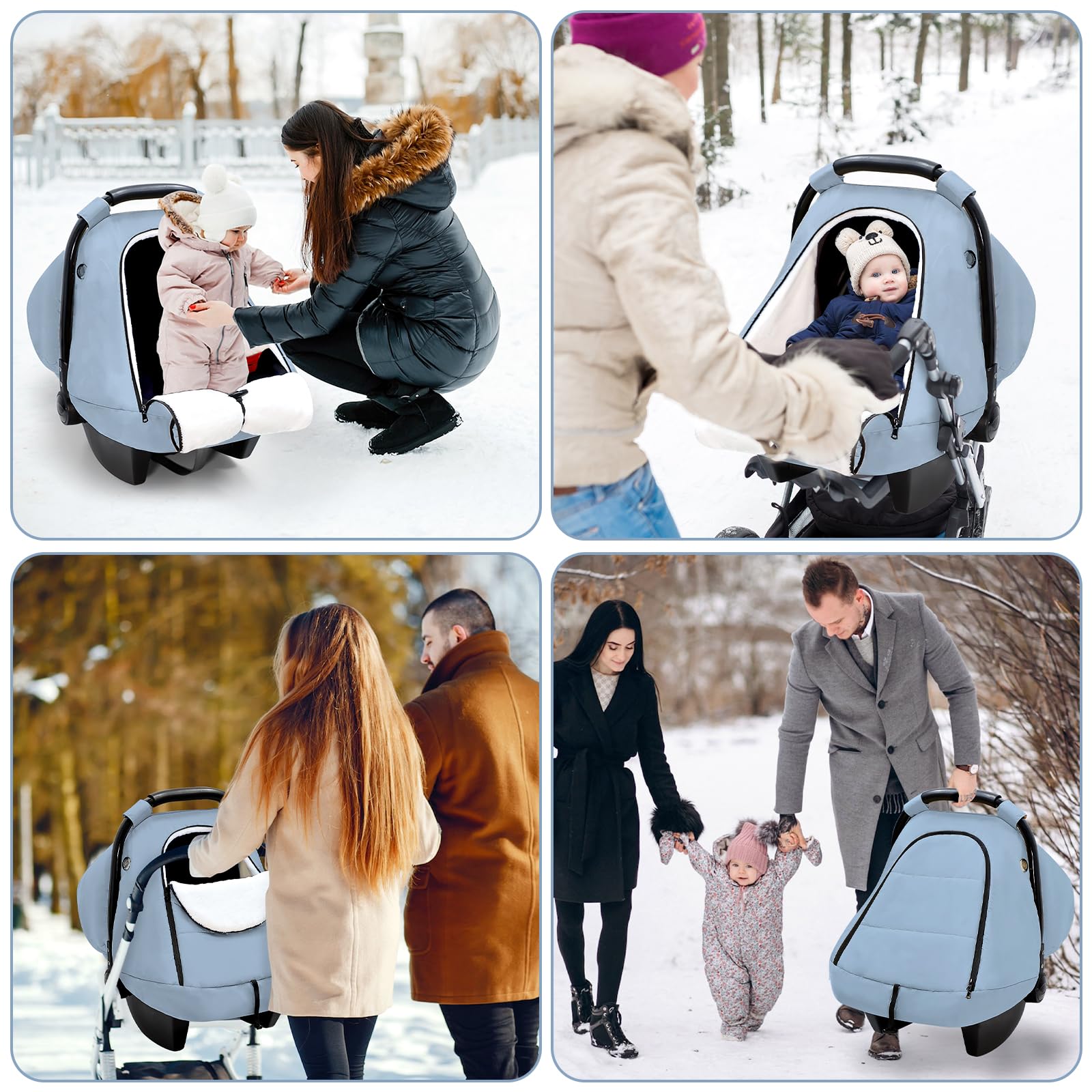 SWESEN winter blue color helps baby stay visible and warm.